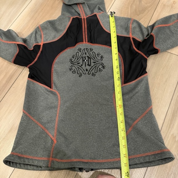 Harley-Davidson Women's Full Zip Hoodie Gray L Performance Fitted Jacket Biker - Picture 4 of 7